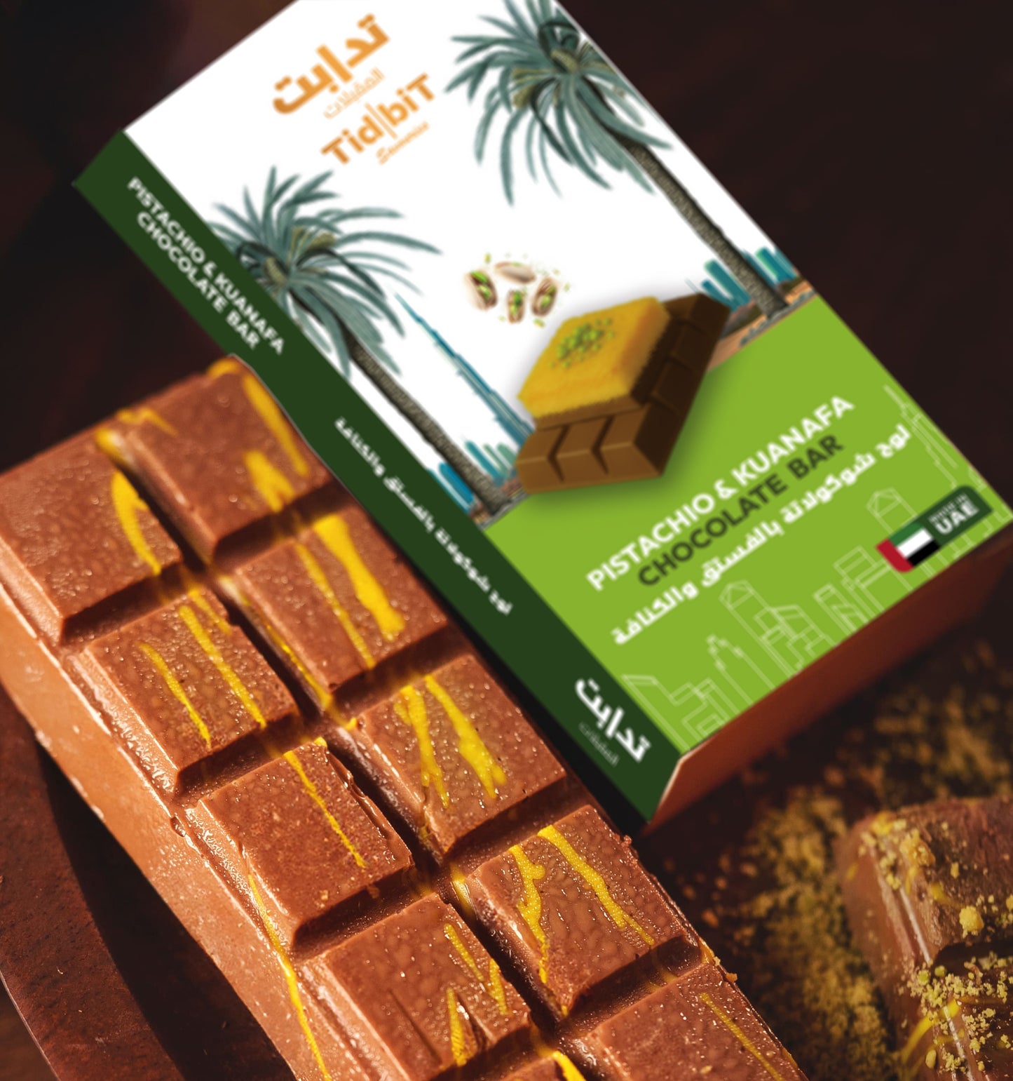 Pistachio and Kunafa Bar 200g